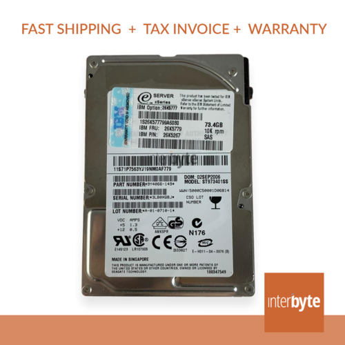 HDD 73GB  SAS 10K 2.5"