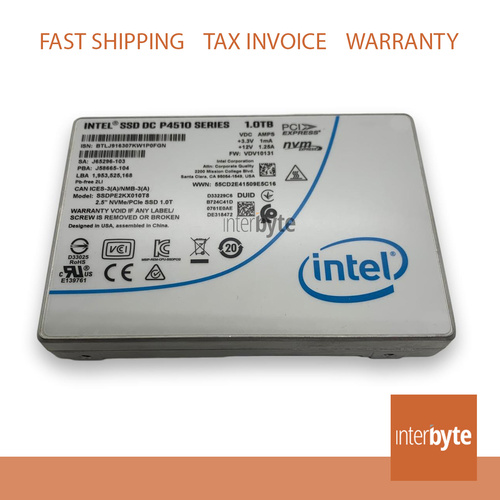 SSD 1TB  P4510 NVME 2.5